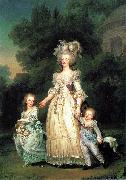 Adolf-Ulrik Wertmuller Marie Antoinette with her children painting